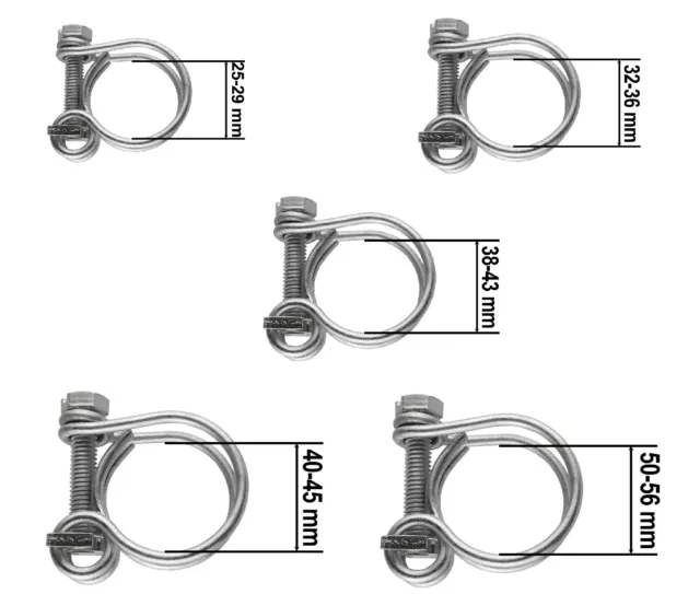 Drahtschlauchclip Garten/Teich/Auto/Wassersaugung/Koi Fisch Teichschlauchklemme
