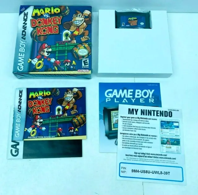 Mario VS Donkey Kong (Game Boy Advance GBA, 2004) Complete CIB FAST SHIPPED