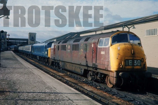 35MM SLIDE BR British Railways Diesel Loco D809 Class 42 Exeter 1971 ...