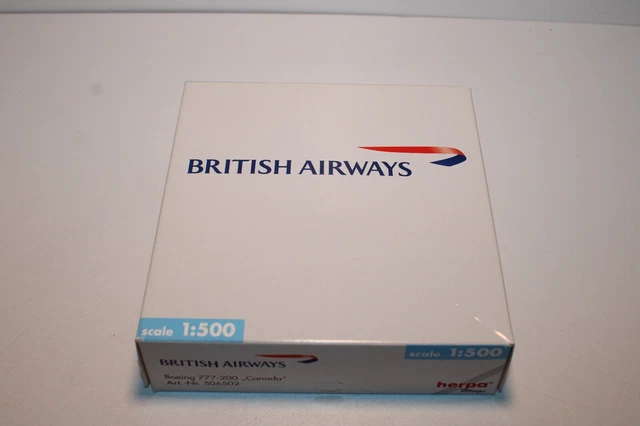 Avion Miniature Herpa Wings 506304 - Boeing 777 British Airways - 1:500 - Occasion