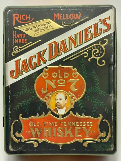 Vintage Jack Daniels Old No. 7 Tennessee Whiskey Empty Tin Box BIN - 9.5x7x3.25"