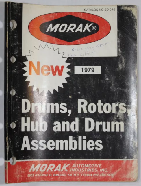 Morak Brake Parts Book ~ 1979 ~ Catalog # BD-979