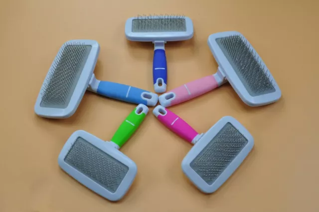 Dog Puppy Cat Pet Hair Knot Detangling Brush Shedding Grooming Comb Slicker Rake