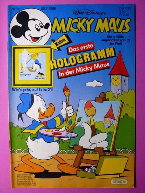 Micky Maus Walt Disneys Nr.:31 / 26.7.1986 Jahre Comicheft