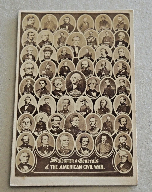 Cdv Ashford Bros Composite Photo Statesmen & Generals American Civil War 1863