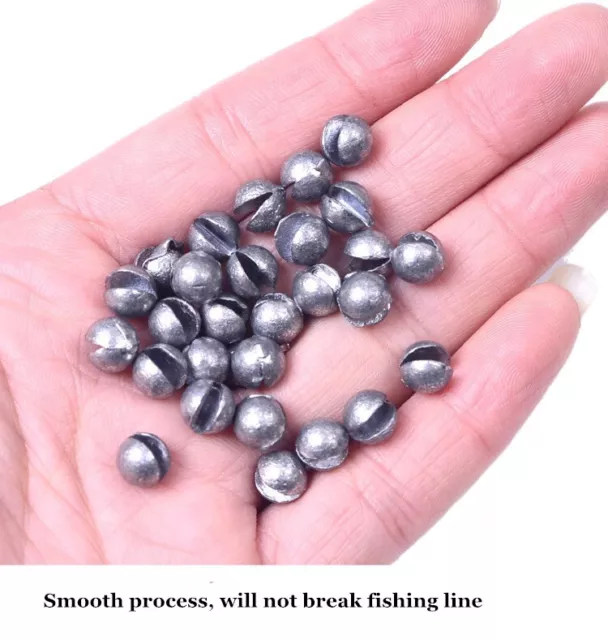 100 Pcs Removable Split Shot Set Pro Sinker Weight Outdoor Sport Fishing Tackle 2