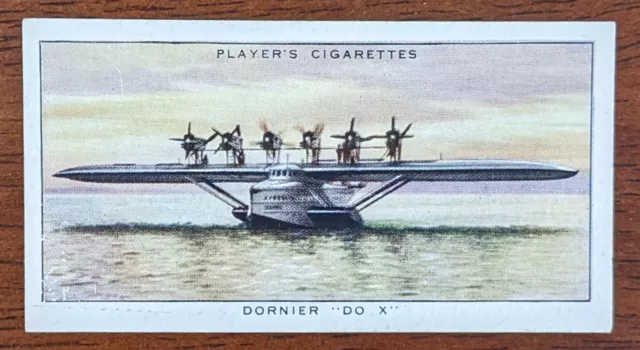 1935 John Player Cigarette Card - Aeroplanes Civil #40 Dornier Do. X