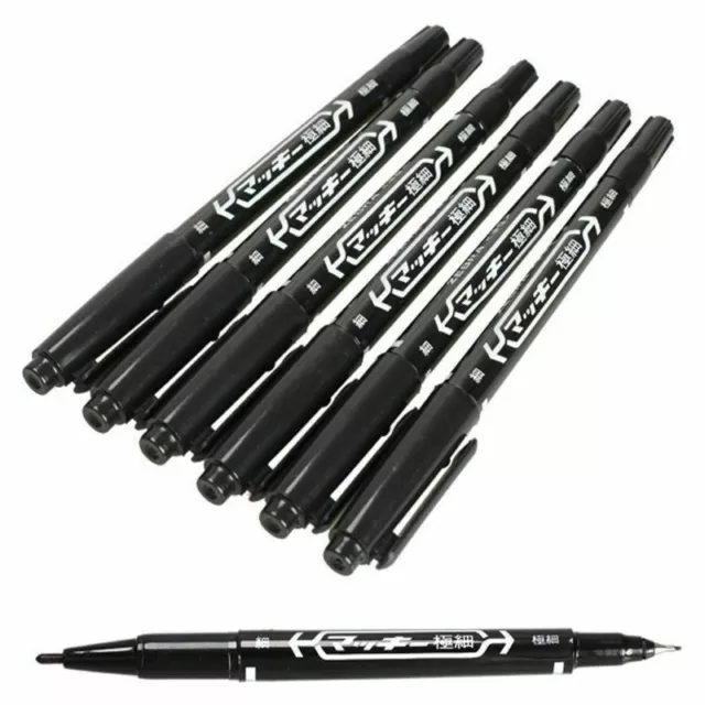 2x Markierstift Schwarz Tattoo Marker Markierung Stift Tätowierung Piercing Haut