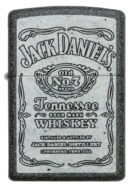 ZIPPO Feuerzeug JACK DANIELS OLD No 7 Iron Stone Tennessee Whiskey NEU OVP