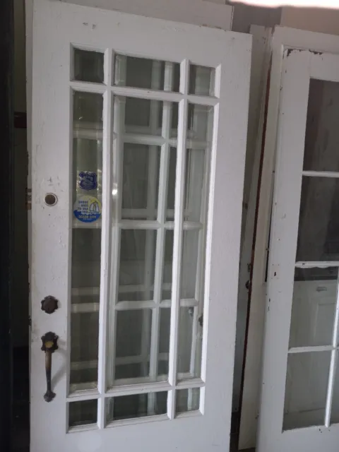 Exterior Wood Door Bevelled Glass Queen Anne Style   32 X 79  We Ship