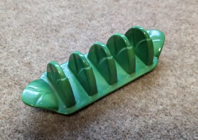 Nice Vintage  Art Deco Ceramic Toast Rack Green