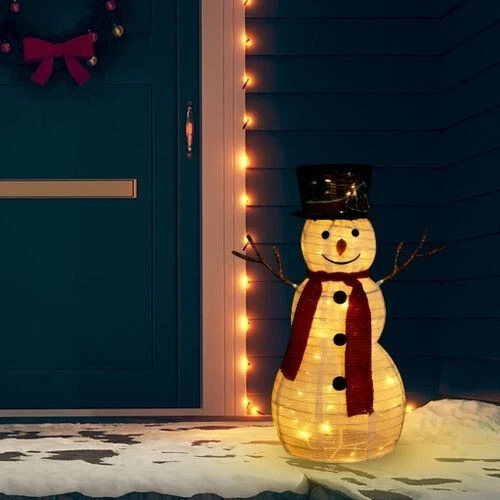 Weihnachtshaus Gartendekoration Weihnachtsmann Schneemann LED 8 Lichteffekte