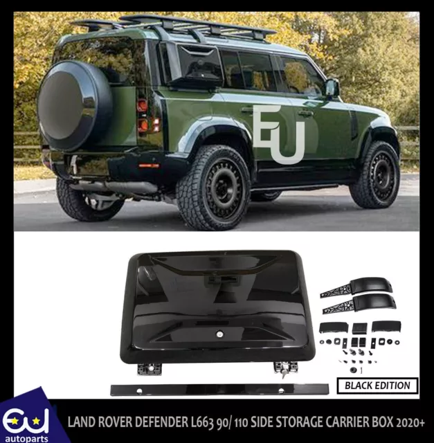 For Land Rover Defender L663 90 110 Style Side Storage Gear Luggage Carrier Box
