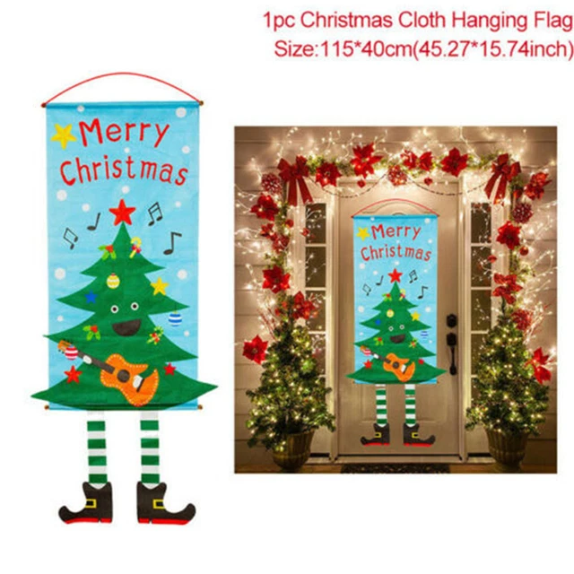 Joyeux Noël Porche Bannière Signe Décorations De Porte Fête De Noël À La Maison