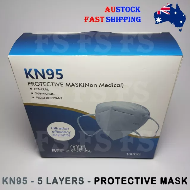 Kn95 Mask Disposable Particulate Respirator Face Masks 5 Layers *Aus Stock*