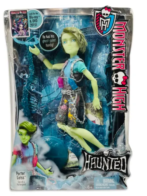 Monster High Haunted Student Spirits Doll Porter Geiss 2014 NEW HTF Rare