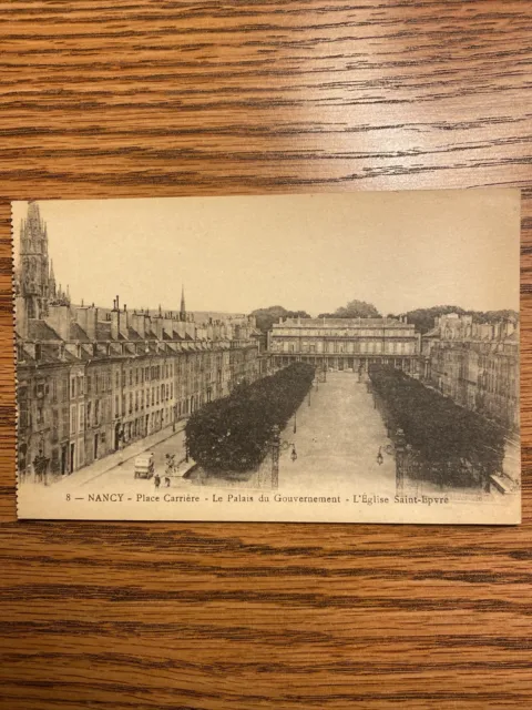 Antique RPPC Postcard France WW1 Era Place Carriere - Le Palais du Gouvernement