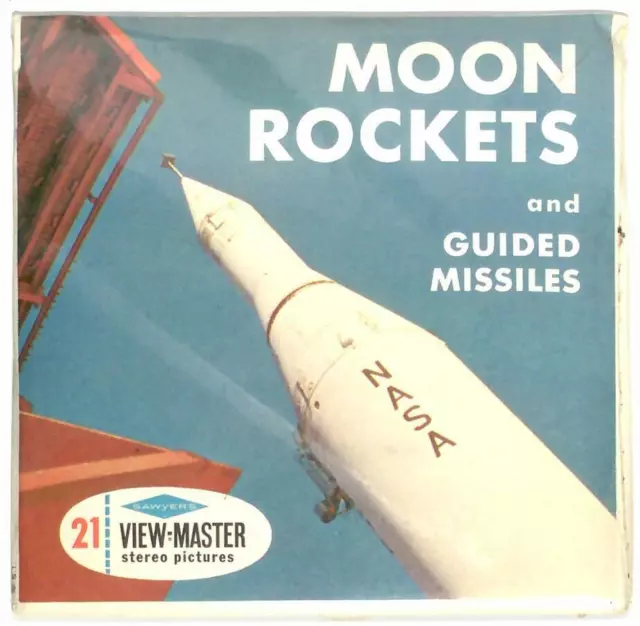 MOON ROCKETS AND GUIDED MISSILES 1959 3d View-Master 3 Reel Packet NEW SEALED