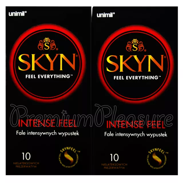 Skyn Intense Feel Préservatifs sans Latex Polyisoprene à Pois Vagues 2 Boîtes De