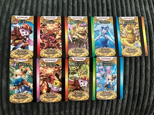 KONAMI NEW ROUND1 Coin Pusher Gold Railroad 9 CARD SET - ALL CARDS EXCEPT #10 $19.95 - PicClick KONAMI NEW ROUND1 Coin Pusher Gold Railroad 9 CARD SET - ALL CARDS EXCEPT #10 $19.95 - PicClick