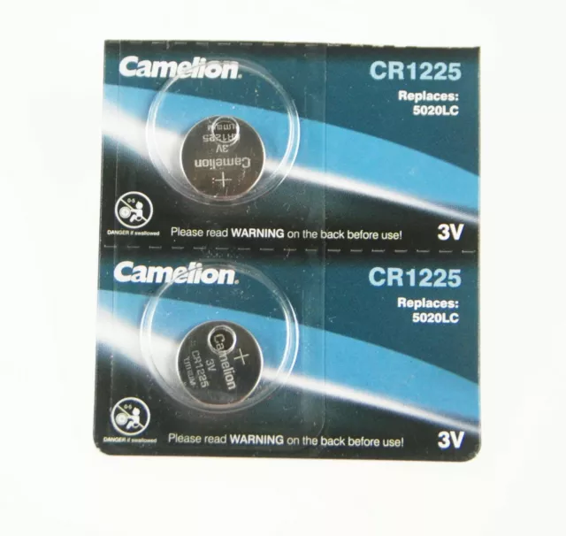 2x CR1225 Camelion Knopfzelle Batterie 1225 CR1225 DL1225B, BR1225-1W, CR1225-1W