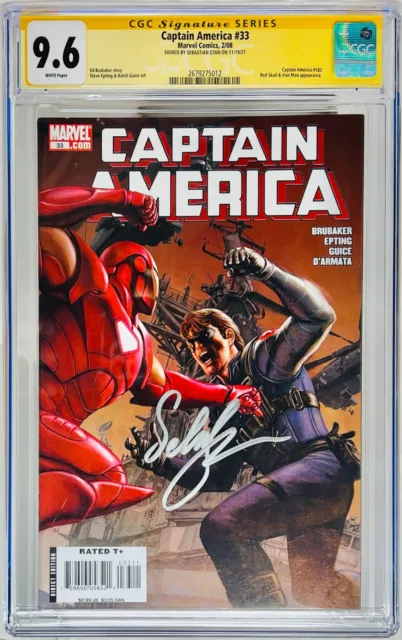 Sebastian Stan Signed CGC Signature Series Graded 9.6 Marvel Captain America #33