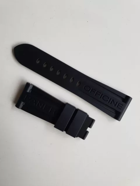 OFFICINE PANERAI OEM 26mm BLACK RUBBER  STRAP FOR TANG BUCKLE