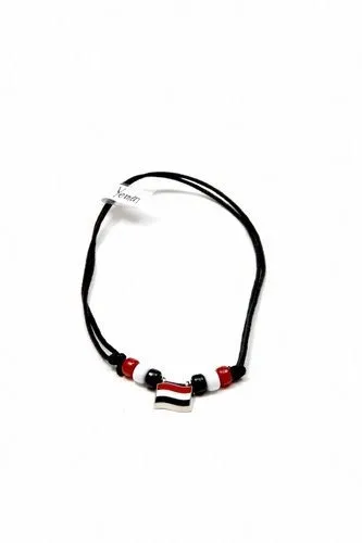 Yemen  Country Flag Small Metal Necklace Choker .. New