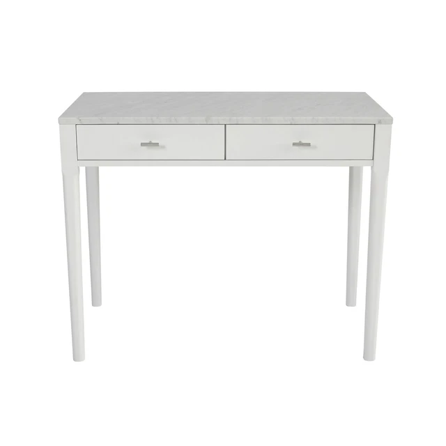 Offex Modern Decorative Meno Italian Carrara White Marble Console Table With