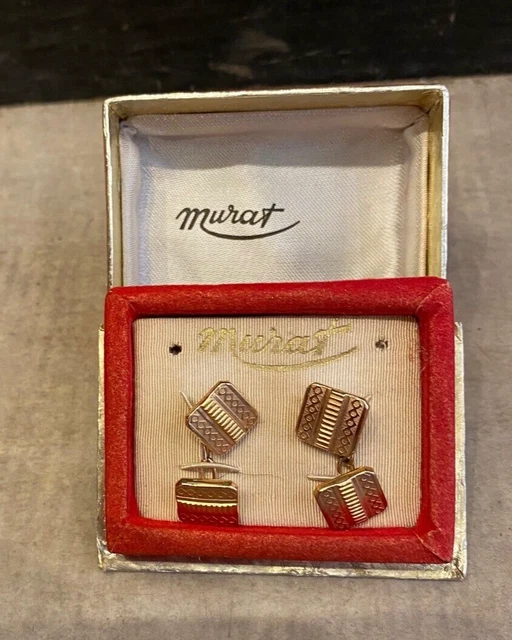 Boutons De Manchette Plaqués Or ALTESSE - Boîte D'origine, Dimensions 19x11 Mm, Neufs Avec étiquettes