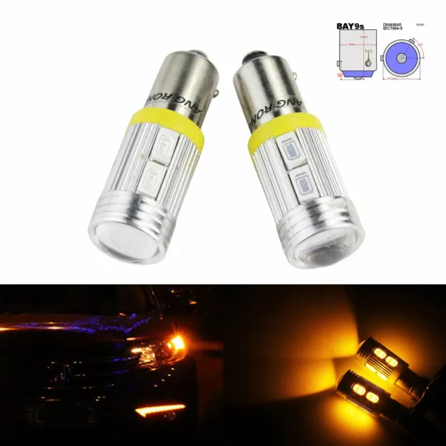 2x Orange Ampoules 435 H21W BAY9s SMD 10 LED clignotant éclairage de la voiture