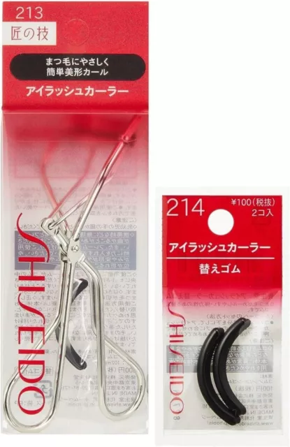 Shiseido Eyelash Curler 213 x 1 + Replacement Rubber 3 Pieces JAPAN