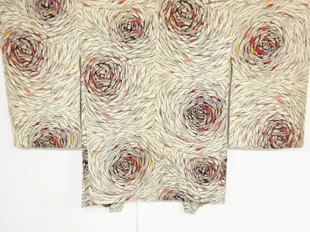 42142# Japanese Kimono / Antique Haori / Abstract Flowers