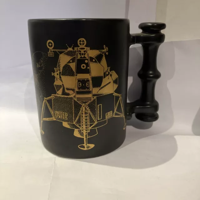 Apollo 11 John Cuffley Portmierion Mug Tankard Vintage Pottery Black Gold Space