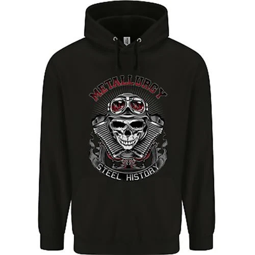 Felpa con cappuccio biker metallurgia moto teschio bambini
