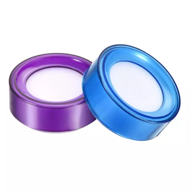 Finger Wet Sponge 2.7 Inch Dia for Bank Counting Blue Purple 2in1 Set