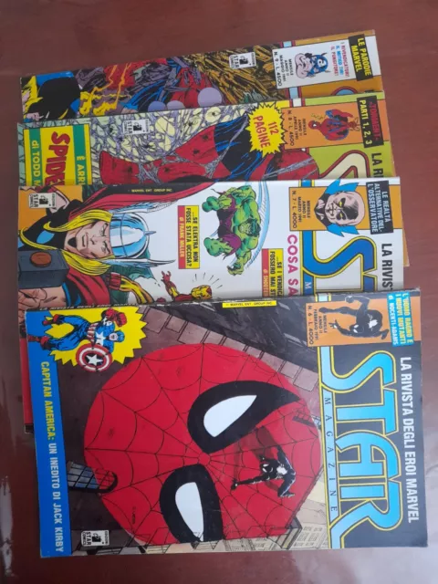 Star Magazine, La Rivista Degli Eroi Marvel1991-Lotto Di 4Albi(L'uomo Ragno)