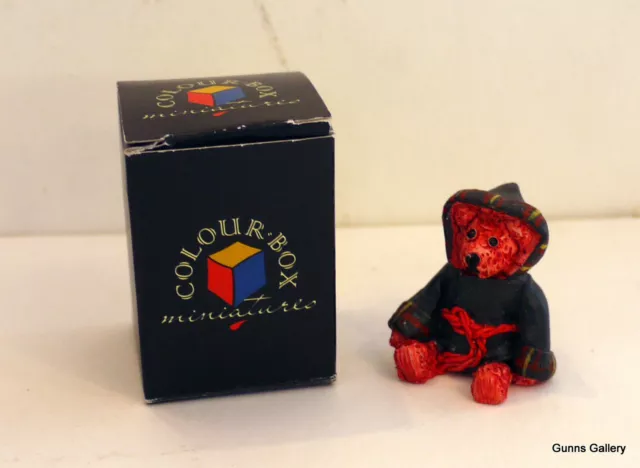 Peter Fagan Colourbox Teddy Bears boxed Meekie small red bear TC331