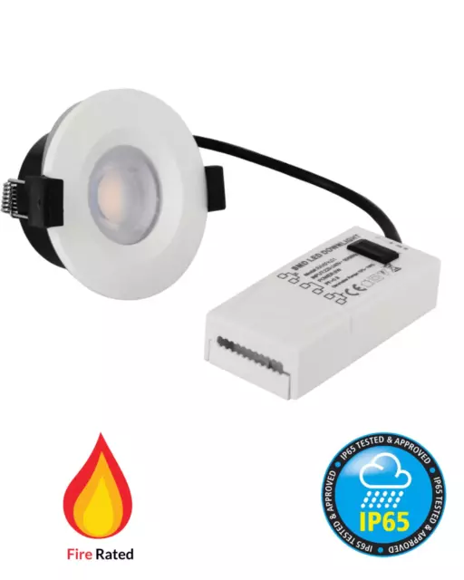 Downlight bagno impermeabile, antincendio, dimmerabile,, da incasso, soffitto, IP65