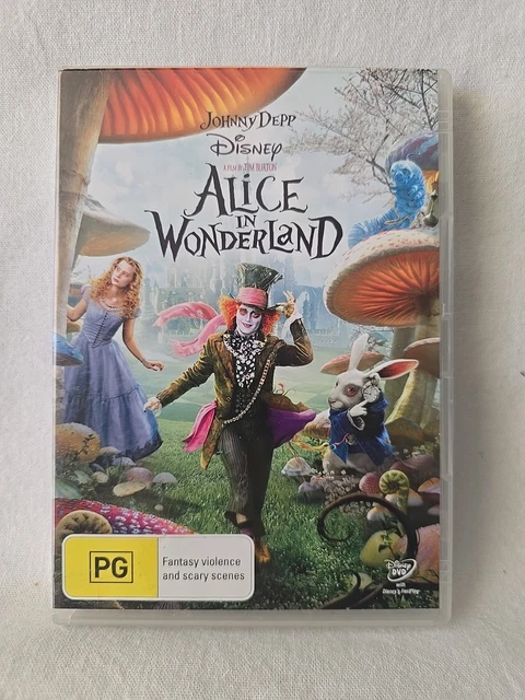ALICE IN WONDERLAND (DVD, 2010) Tim Burton Johnny Depp Family Movie ...
