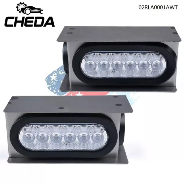2x Fit For Truck LED Trailer Steel Box Kit W/ 6" Oval Tail Light 2" Marker Lamps