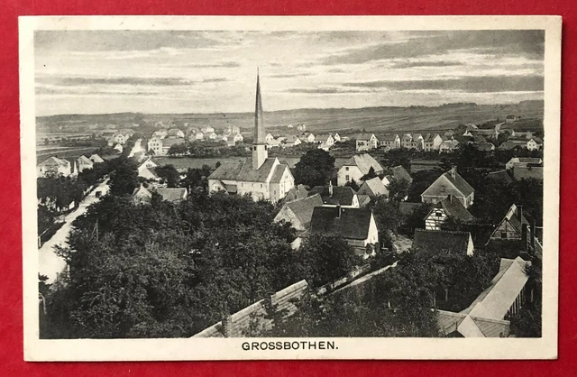 AK GROßBOTHEN bei Grimma 1934 Blick über die Dächer der Stadt mit Kirche ( 96703