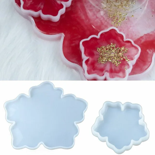 Coaster Groß Schimmel aus Resin Form der Blume Silicon Mold Crystal Epoxy