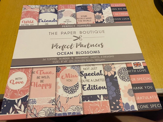 The Paper Boutique - Ocean Blossoms  Perfect Toppers Pad - 8x8 36 Sheets - New