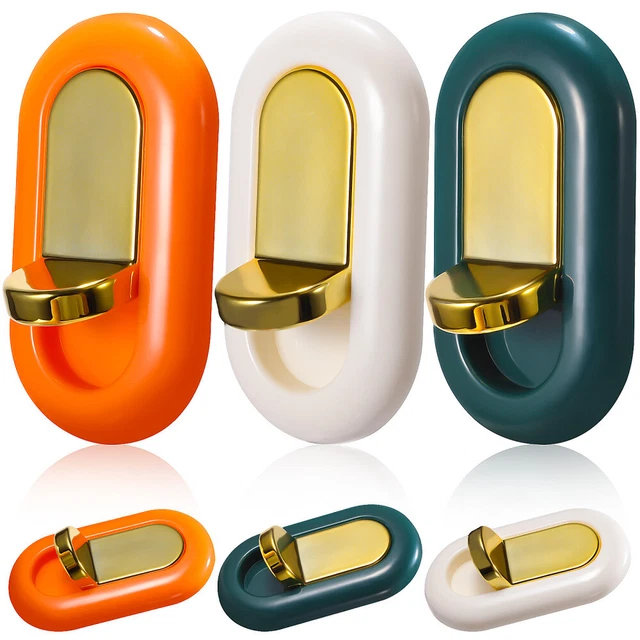 6Pcs Wall Adhesive Hooks Hanging Towel Coat Folding Sticky Hooks Door Hanger