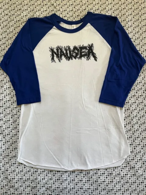 NAUSEA baseball shirt Medium anarcho punk antischism discharge crass dystopia