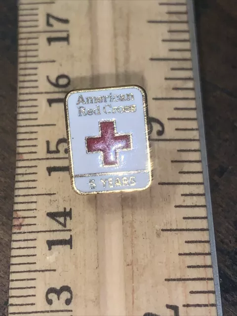 American Red Cross Lapel Pin Pinback 5 Five Years Service Award Recognition
