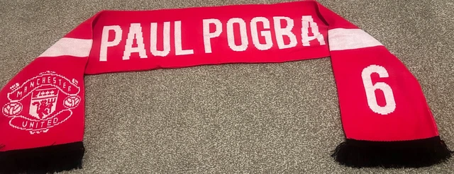 24x Manchester United FC Official Paul Pogba Scarves - Job Lot Wholesale
