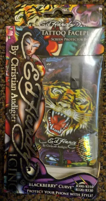 Ed Hardy Tiger Tattoo Faceplate With Screen Protector Blackberry Curve