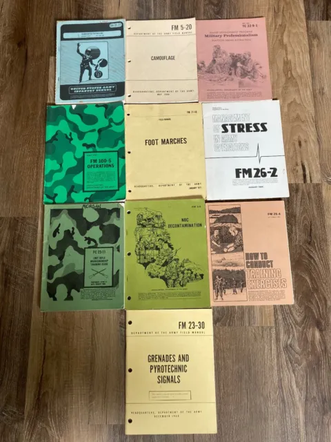 US Army Vintage Military Training Field Manuals 1968-1986 TM YOU PICK/CHOOSE